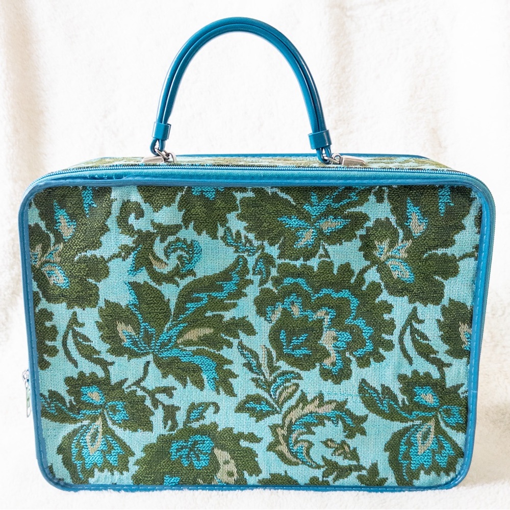 Floral Blue and Green Women's Bag - Picture 2 of 9